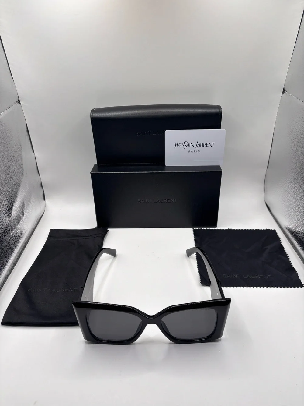 Yves Saint Laurent Black Cat-Eye Sunglasses